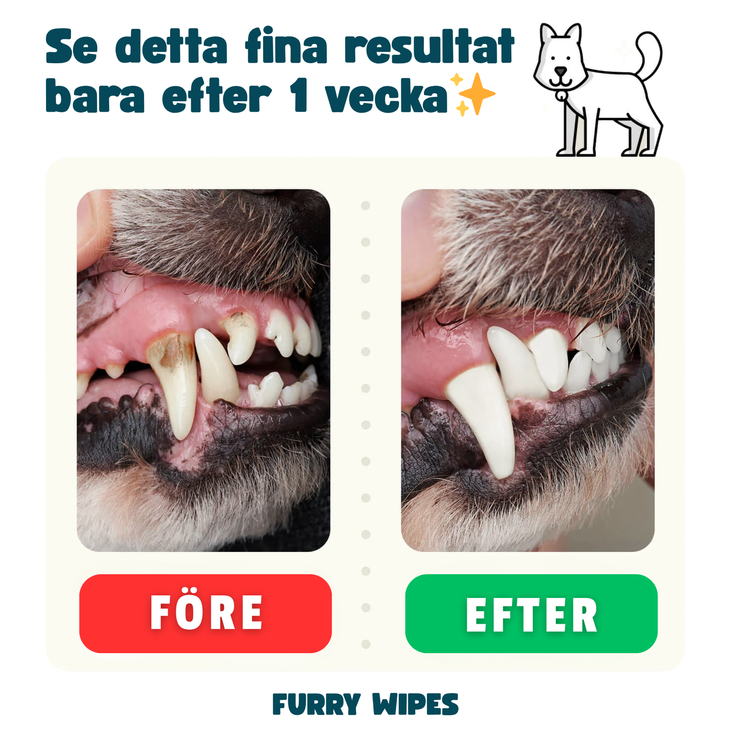 Furry Wipes – Rengjør tennene uten tannbørste